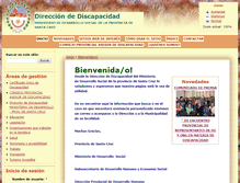 Tablet Screenshot of discapacidad.santacruz.gov.ar